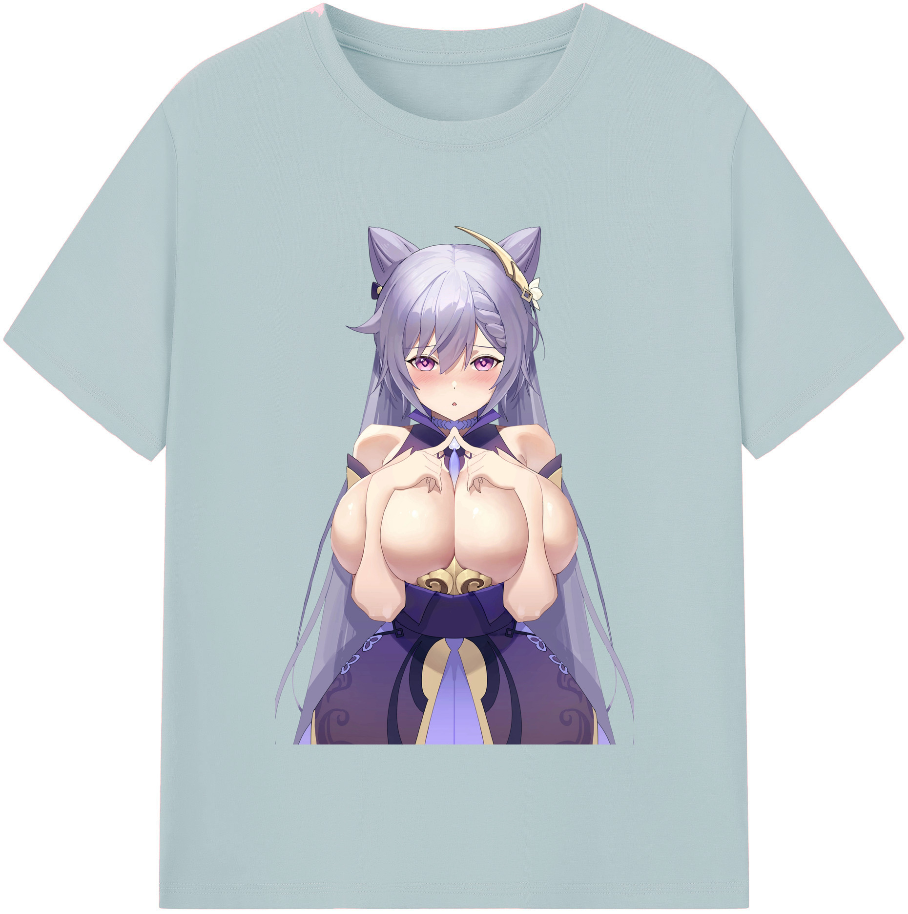 げんし神 刻晴 こくせい genshin Kokusei 綿100％半袖Tシャツ（フロントプリント）
